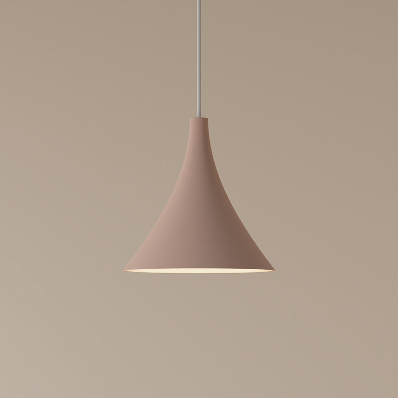 Gota Pendant Light, White, 14" H x 9.84" W x 9.84" D, Olive