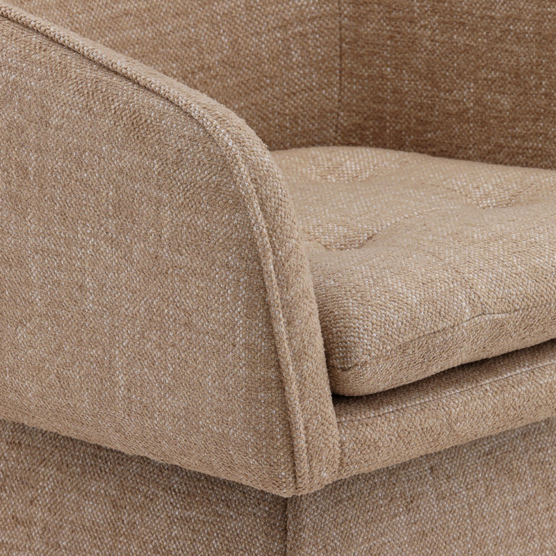 Jonie Upholstered Swivel Chair, Camel, Camel