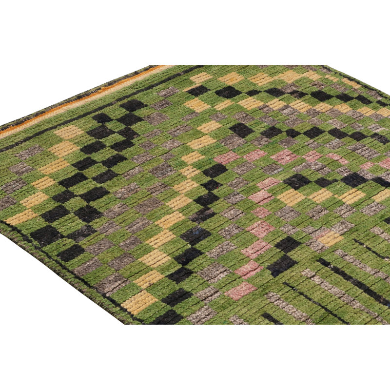 Moroccan Hand Knotted Area Rug, Runner 2'6" x 10'
