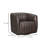 Dingeman 31.12" Wide Top Grain Leather Swivel Barrel Chair-463802035