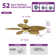 Kowalewski 52'' Ceiling Fan with LED Lights