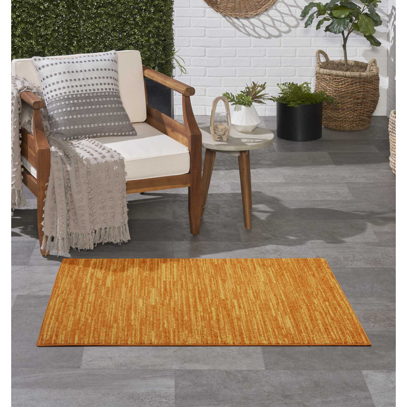 Tapis intérieur / extérieur Mullean Sandy, Tapis de couloir 2 pi x 4 pi