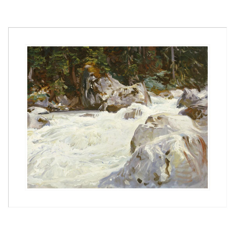 Un torrent en Norvège par John Singer Sargent, impression giclée sur cadre, H 23,5 po x l 28,12 po
