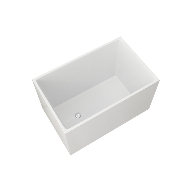 42.68-Inch Acrylic Soaker Tub, Gloss White, High Finish, Non-Slip, Fiberglass Reinforcement, Comfortable Square Shape Modern 43 Inches, White Color, Reinforced Bottom, Non-Slip Feature, Tub For