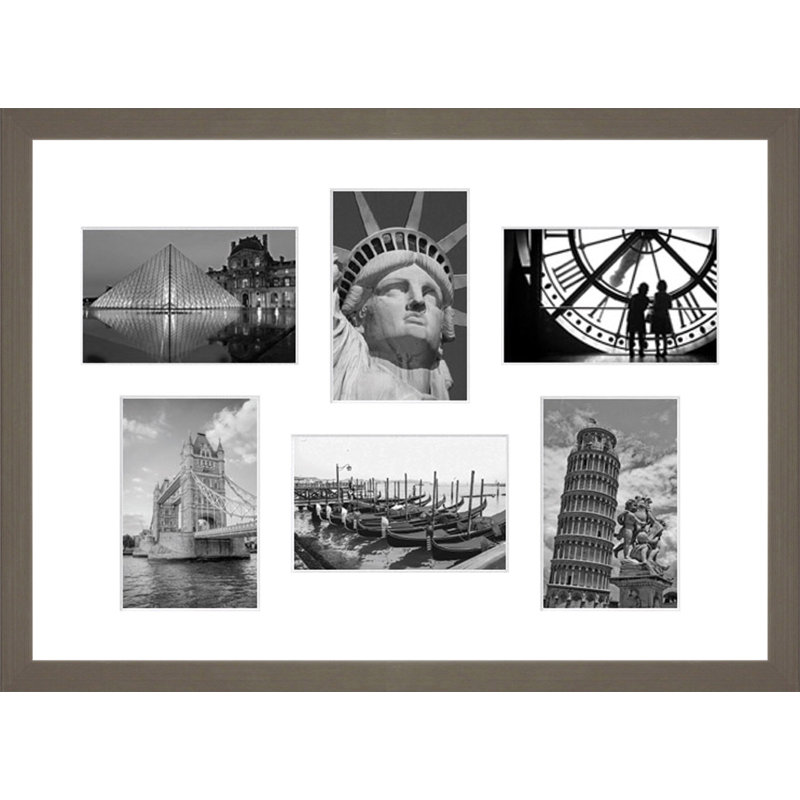 Liuka Wood Picture Frame with Mat, Titanium