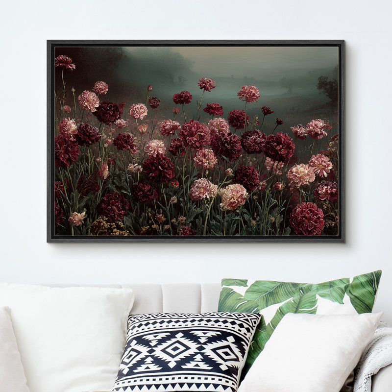 Impression sur toile encadrée très sombre Moody, Cadre flottant noir, H 24 po x l 36 po x P 1,5 po
