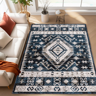 Tapis lavable antidérapant 5 x 7 po Vintage Bohemia