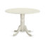 L'ensemble de table de salle à manger 3 pièces comprend une table en bois et 2 chaises de cuisine en tissu de polyester gris platine avec dossier élégant - finition lin blanc-2083480423-2083480412-2117897161