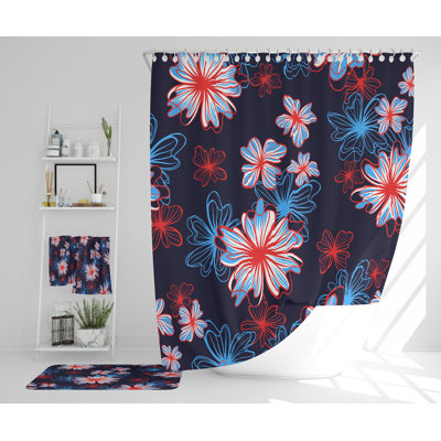 Nevres Polyester Shower Curtain Set