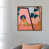 Toile avec cadre or