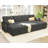 110 Inch Oversized Sofa Bed - 2 In 1 Pull Out Sleeper Sofa With Sectional And Double Storage Chaise-559440932