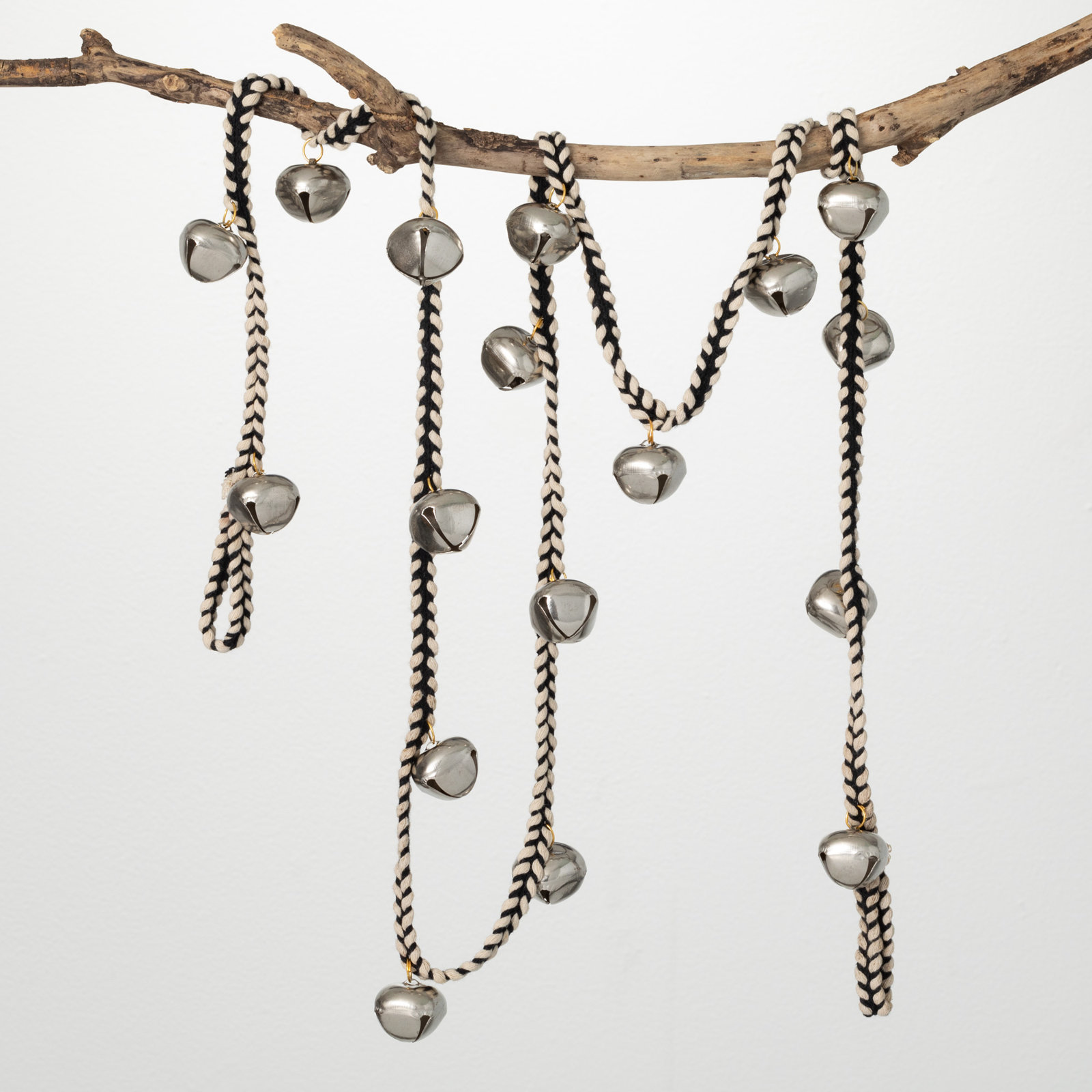 75" Silver Jingle Bell Novelty Garland