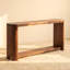 Ovelo 71" Natural Oak Console Table – Solid Wood Entryway Sofa Table with Shelf-1940368521
