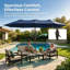 Grand parasol de patio extérieur 180 po x 108 po avec base-1257964030