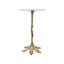 Table d'appoint Leafy Branch avec plateau en marbre blanc et base en aluminium doré, table d'appoint ronde de 14 po