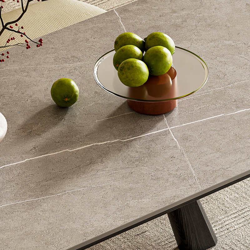 Table de salle à manger en bois de frêne, H 29,52 po x L 55,11 po x l 31,49 po