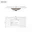 Meuble-lavabo avec lavabo en céramique, tablette réglable et 3 tiroirs-501250671