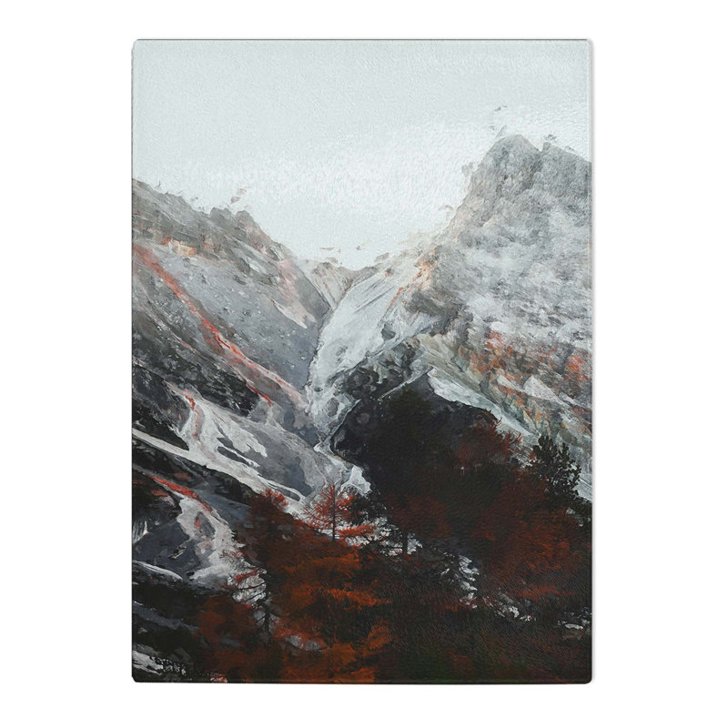 Tempered Glass Mountains in San Vigilio Italy in Abstract Chopping Board, 28.5 cm x 39 cm
