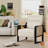 Whole Metal Frame Upholstered Accent Chair With Side Tray Table-584564611
