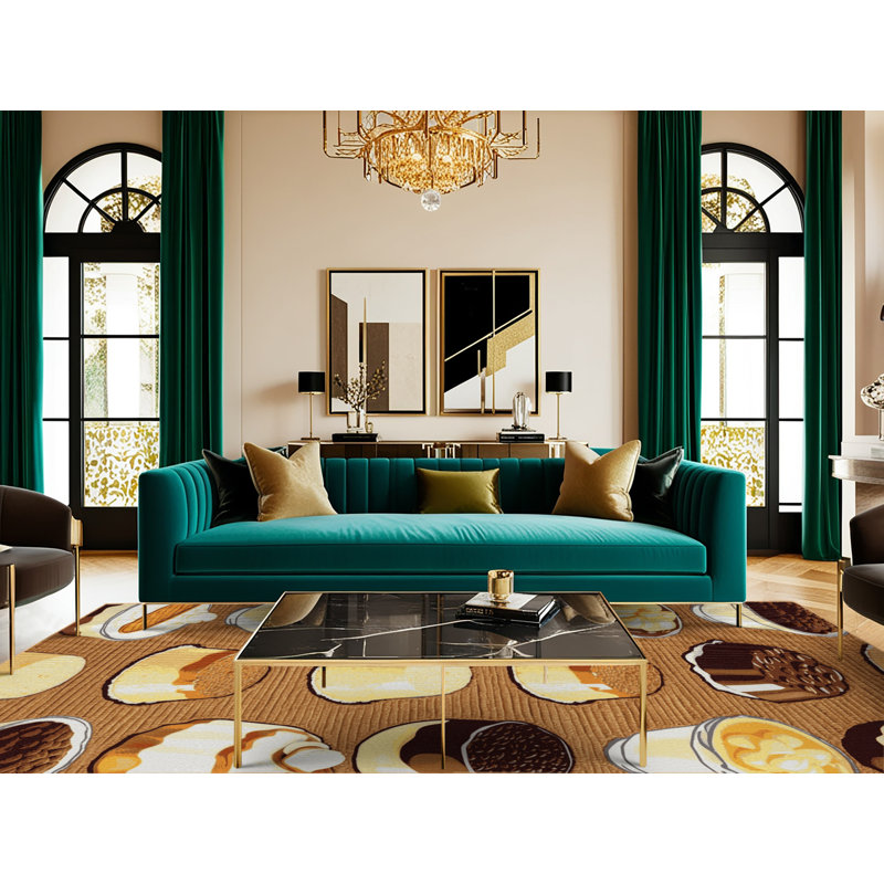  Tapis lavable puddings and custards dessert, Rectangle 6 pi x 9 pi