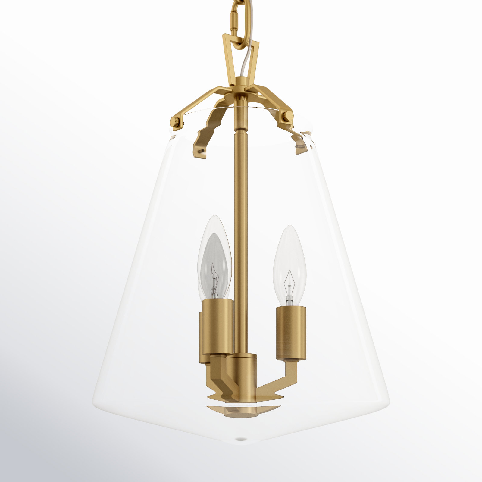 3 - Light Metal Dimmable Bell Chandelier