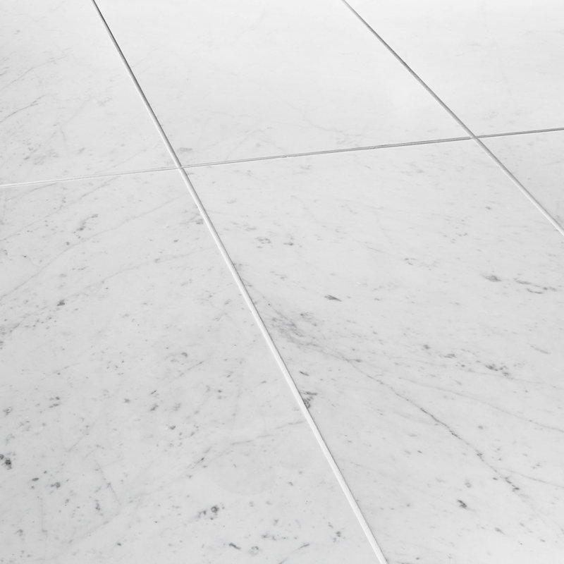 Carrara 3x12 Honed Marble Floor and Wall Tile, 12" W x 24" D, Honed