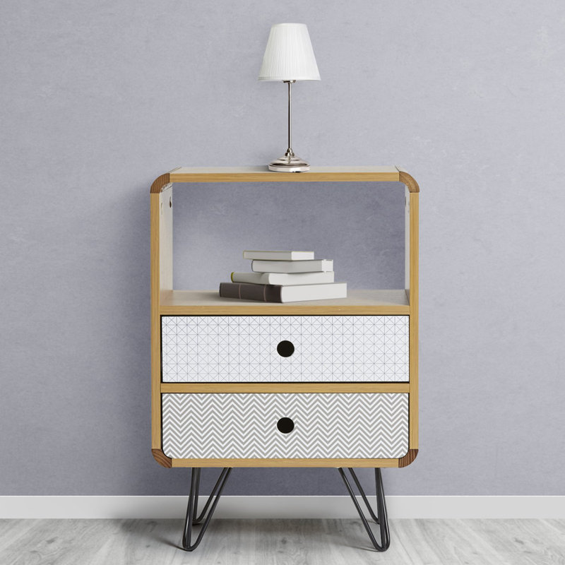 Katarina 45cm W Metal Bedside Table