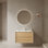 Meuble-lavabo de salle de bain avec lavabo mural en contreplaqué flottant mural avec tiroirs 30 po BRON, vasque en céramique blanche préassemblée, couleur grain de bois chêne Corolla