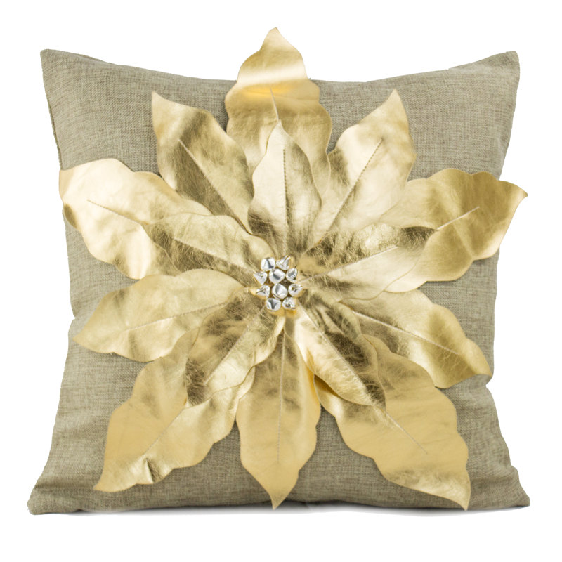 Housse de coussin en polyester , Polyester/ Bourre en polyester, Argent