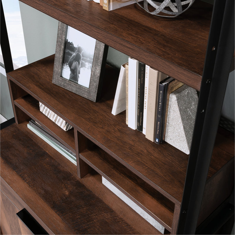 Tablette réglable brune, polyvalente pour la maison et le bureau, esthétique rustique moderne, décoration de bureau facile à installer, installation