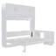 Lit escamotable mural avec bureau, tablettes de rangement et grandes armoires