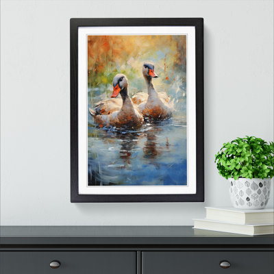 Goose Impressionism Art - Framed Print