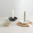 Ceramic Candlestick Holder (Black) - Rustic Vintage Decor for Candles/Incense/Santo Palo, Halloween/Christmas/Weddings & Home Display