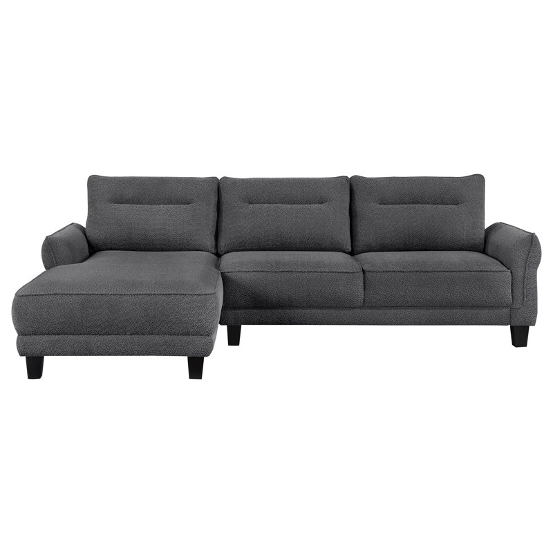 Canapé modulaire gris à dossier lâche