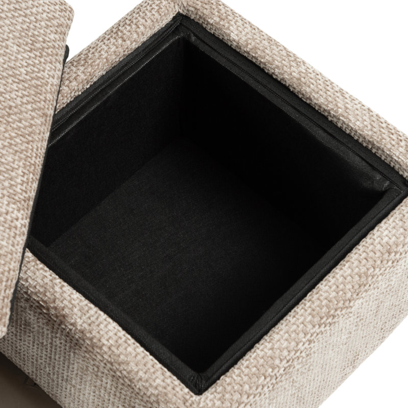 Repose-pieds Munt Chenille avec compartiment de rangement caché, Gris