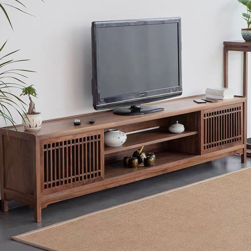 Solid Pine Wood TV Stand, 86.61"