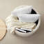 Table basse ronde avec repose-pieds Boucle