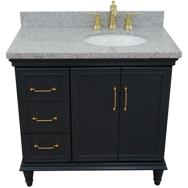 Ensemble de meuble-lavabo simple 37 po Leonardson, Gris foncé