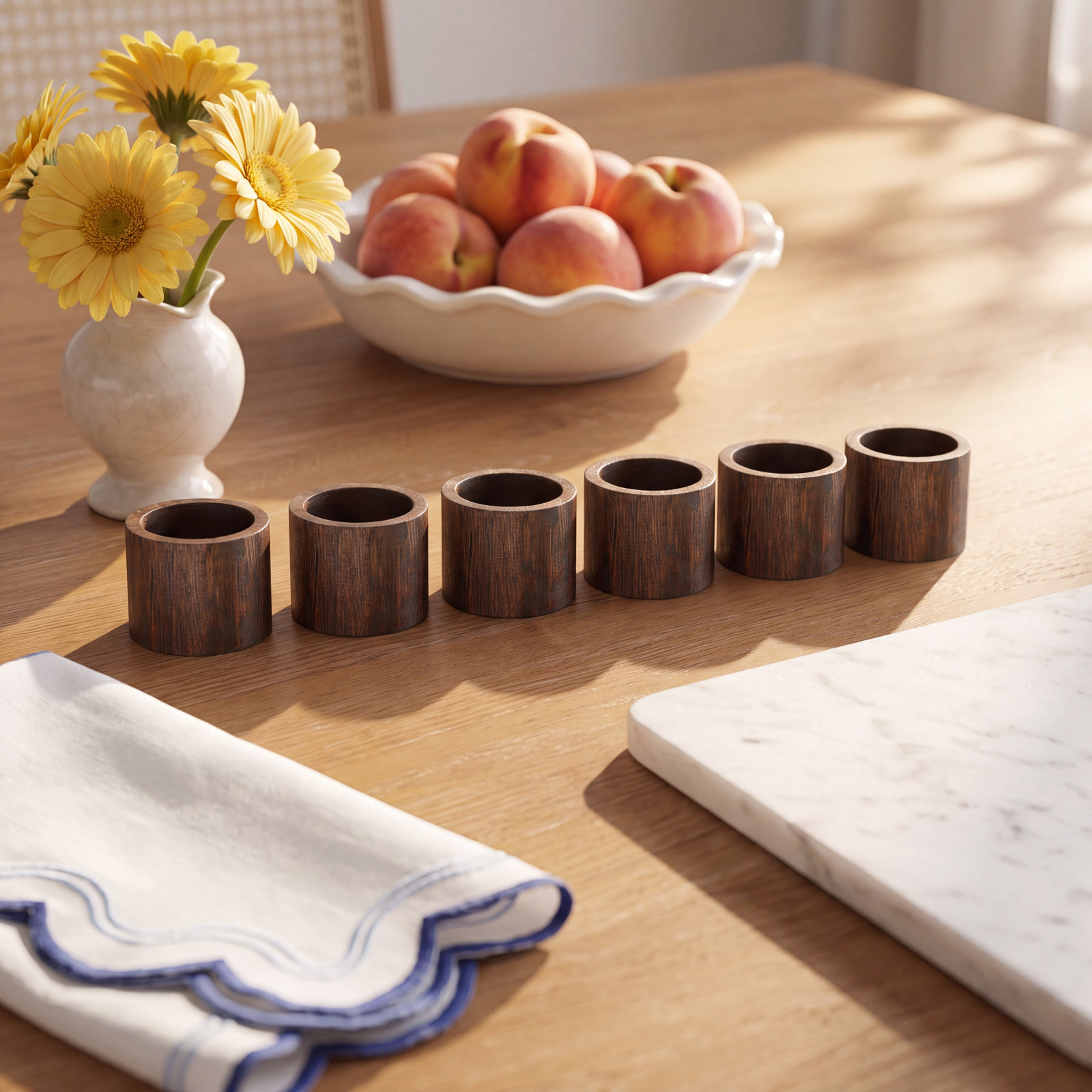 Wood Napkin Ring, Dark Brown