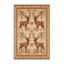 Tapis oriental moelleux moelleux à motif de rennes caribou brun et beige-1672835685