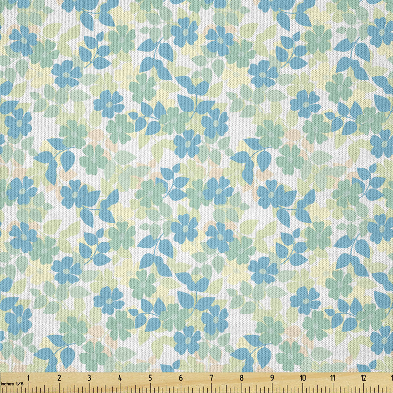 Dache Flowers Leaves Nostalgia Summertime Fabric