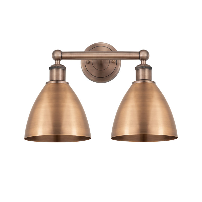 Éclairage pour meuble-lavabo à 2 lumières Arpita, Cuivre antique, Cuivre antique
