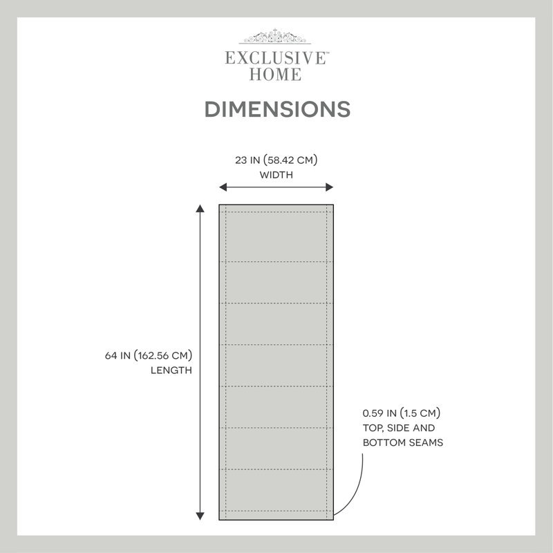Store romain occultant Total Exclusive Esme, L 27 po x L 64 po, gris