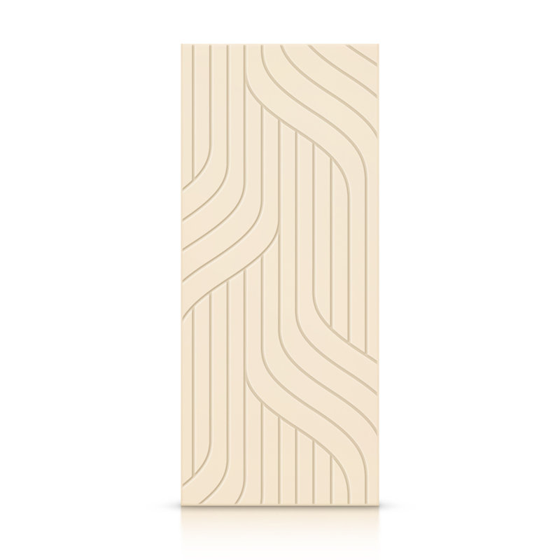 Porte standard à panneaux en bois, 24 po x 80 po, Beige