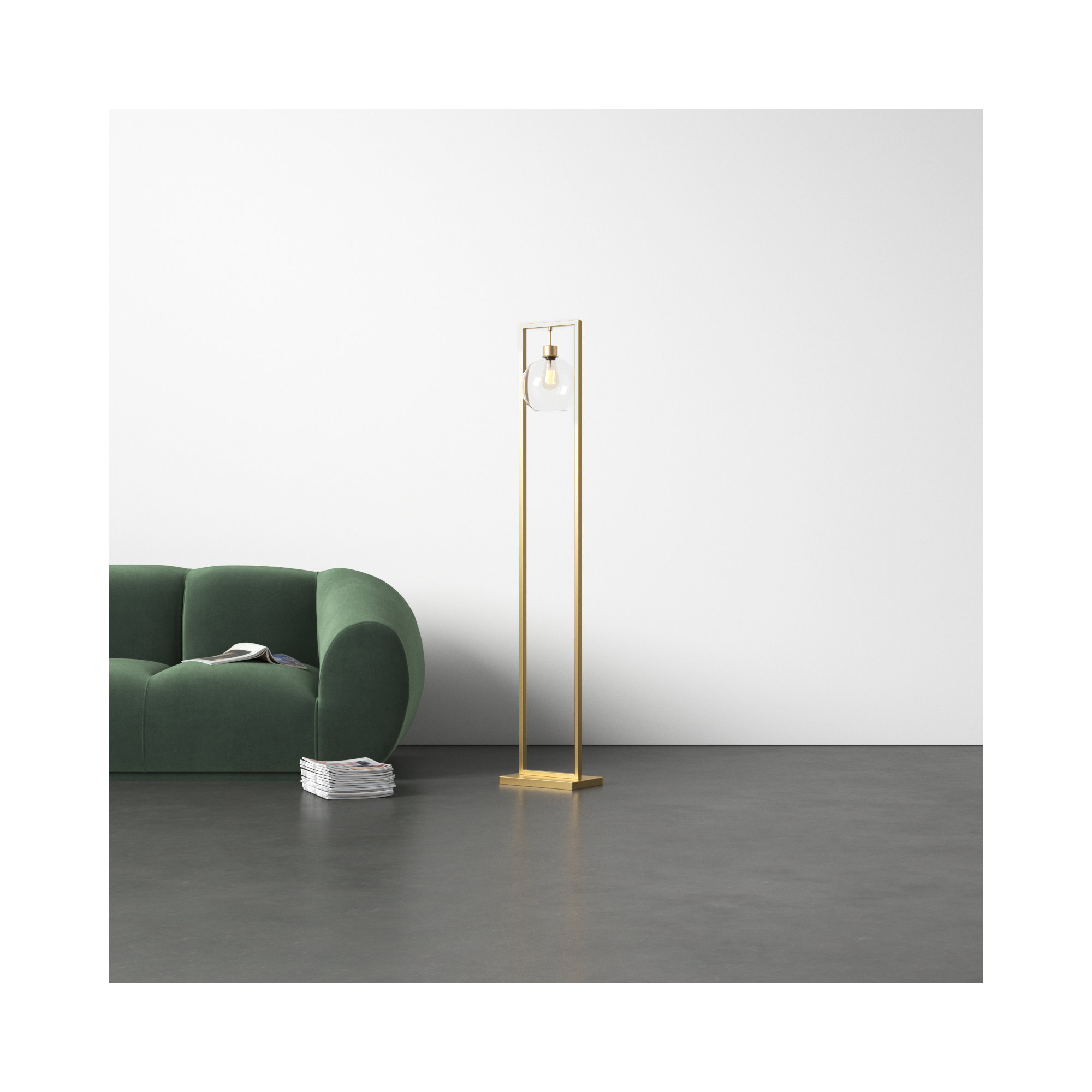 Ronderick 60'' Floor Lamp, Gold