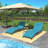 2-Piece Foldable "S"-Shaped Reclining Chaise Lounge Set With Adjustable Backrest And Foldable Rattan Coffee Table-108487669