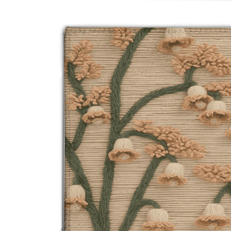 Tapis d'intérieur et d'extérieur brun Botanical, Rectangulaire 2 pi x 3 pi