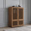 Buffet 34,84 po de couleur noyer avec 4 tablettes réglables Roanoke