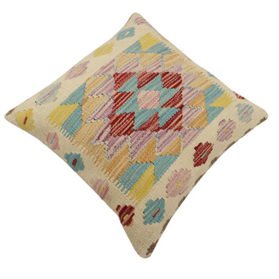 100% Wool Throw Square Pillow Cover & Insert