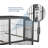Steel Flat Top Breeder Bird Cage with Wheels with Stand with Perch with Tray-1984793955